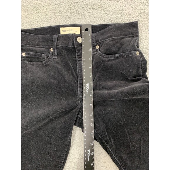 GAP 1969 28R True Skinny Black Denim Velour Jean Pants Stretch Skinny 2017 - Picture 11 of 14